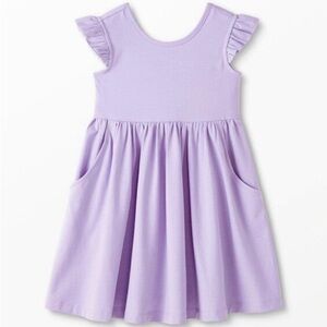 Hanna Andersson Peaceful Purple Super Soft Ruffle Skater Dress size 5